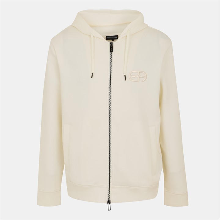Emporio Armani Men's White Zip Hoodie in Size XL, Sports Direct