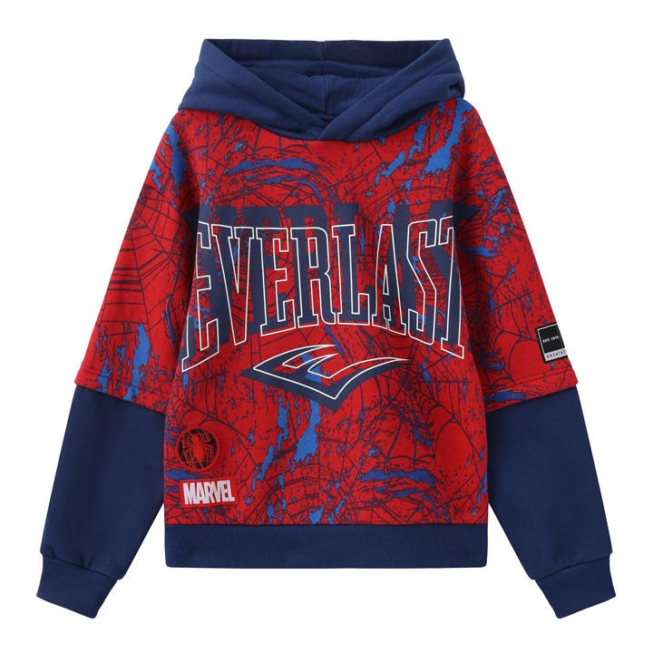 Everlast Boys Red Spiderman Hoodie  in Size 7 - 8 Years, Sports Direct