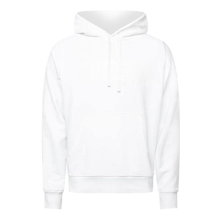 Diesel Men's White S-Ginn-Hood Over The Head Hoodie in Size L, Sports Direct