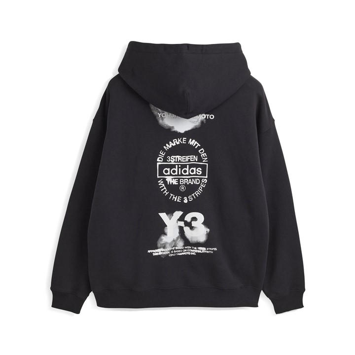 Y3 Men's Black Gfx Pull Over Hoodie in Size XL, Sports Direct