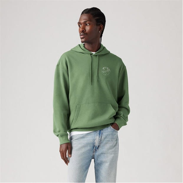 Off Beet Wreath - Levis - Men's Graphic Relaxed Hoodie
