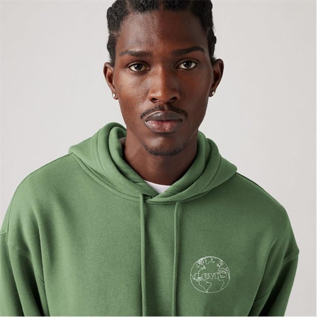 Off Beet Wreath - Levis - Men's Graphic Relaxed Hoodie