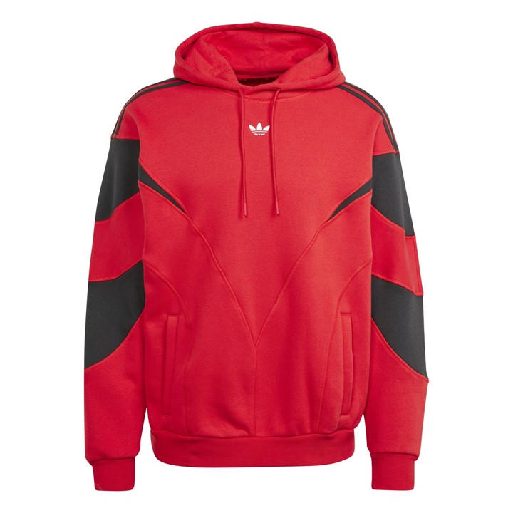 Adidas Originals Men' Red Cutline Hoodie in Size S, Sports Direct