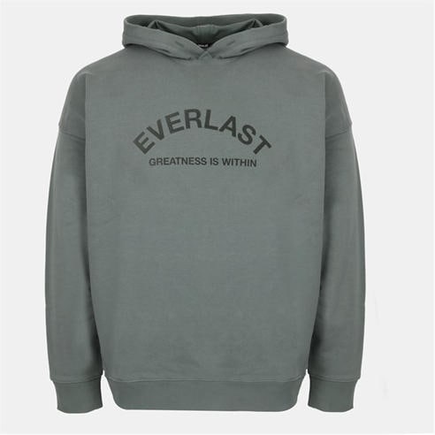 Everlast - Men's Flocked Cotton Long Sleeve Oversized Fit Hoodie
