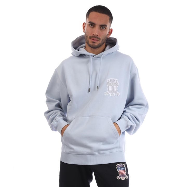 Avirex Men's Blue Jackson Pull Over Hoodie in Size M, Sports Direct