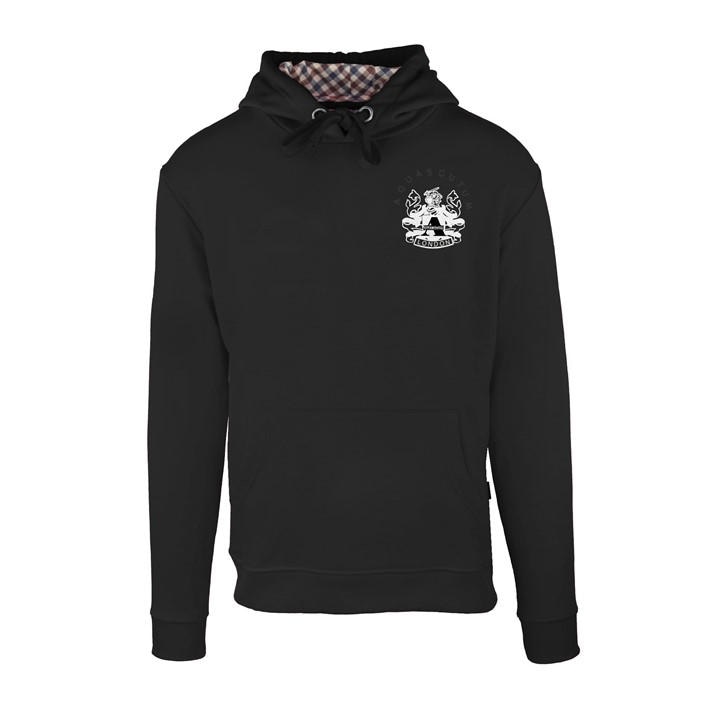Aquascutum Men's Black Pull Over Hoodie in Size XL, Sports Direct