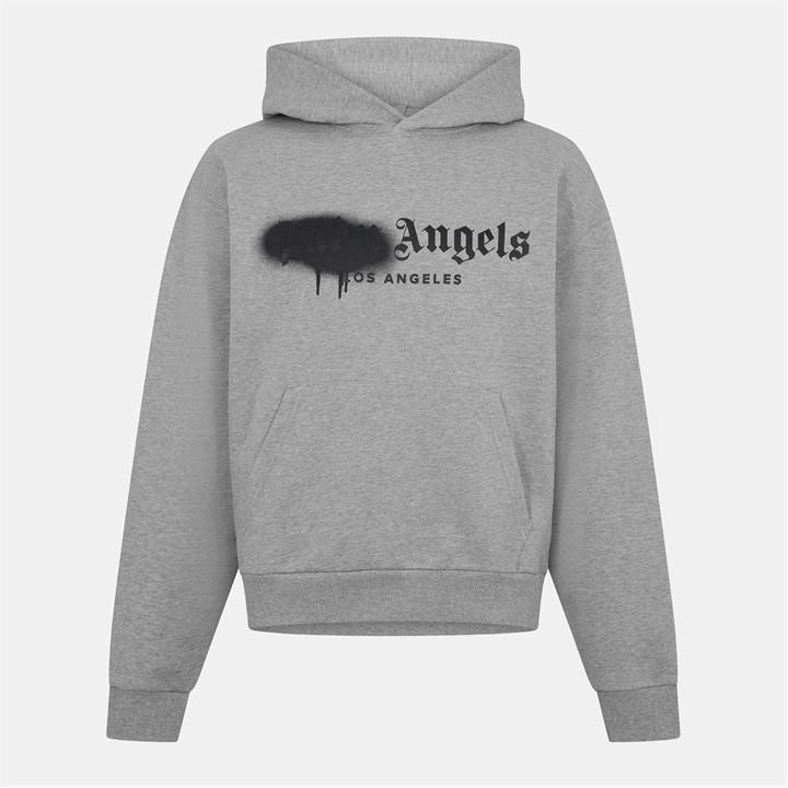 Palm Angels Men's Grey Spray Pull Over Hoodie in Size XS, Sports Direct