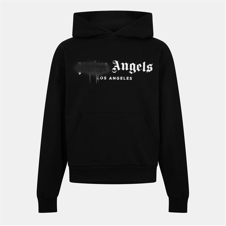 Palm Angels Men's Black Spray Pull Over Hoodie in Size XL, Sports Direct