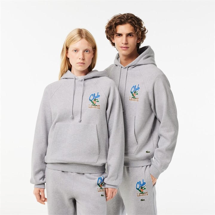 Lacoste Men's Grey Over-The-Head Hoodie in Size XS, Sports Direct