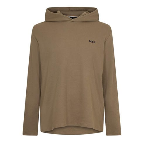 Boss - Mens BOSS Bodywear Waffle Loungewear Hoodie with Logo Detail