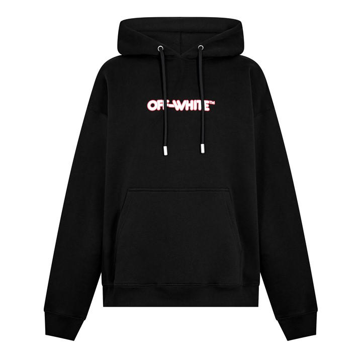 Off White Men's Black Round Logo Skate Pull Over Hoodie in Size XS, Sports Direct