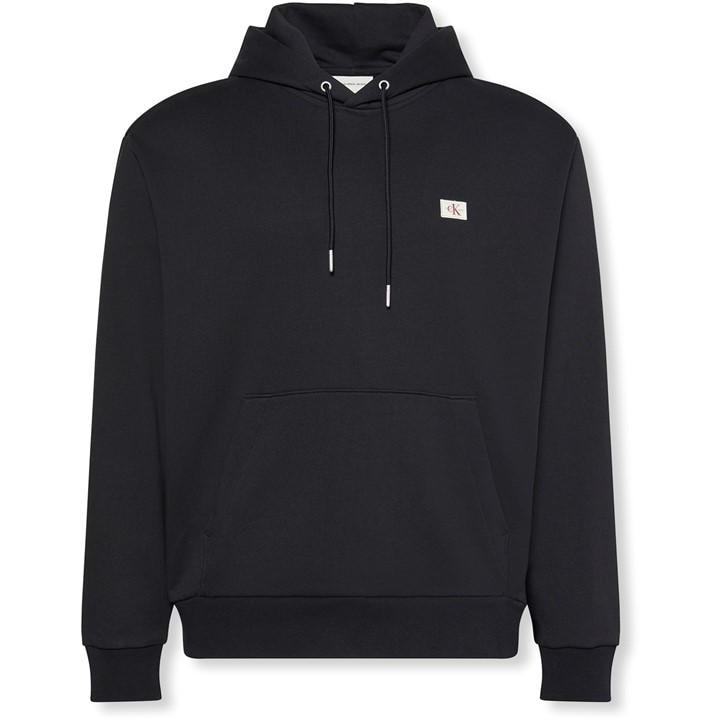 Calvin Klein Jeans Men's Black Ckj Woven Over-The-Head Hoodie in Size XL, Sports Direct