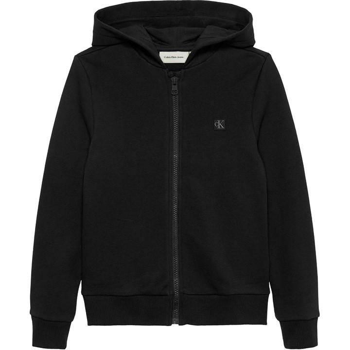 Calvin Klein Jeans Boys Black Kids' Full Zip Hoodie in Size 8 - 9 Years, Sports Direct