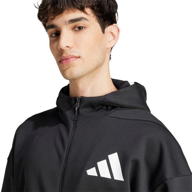 Black - adidas - Men's Z.N.E. Full Zip Hoodie