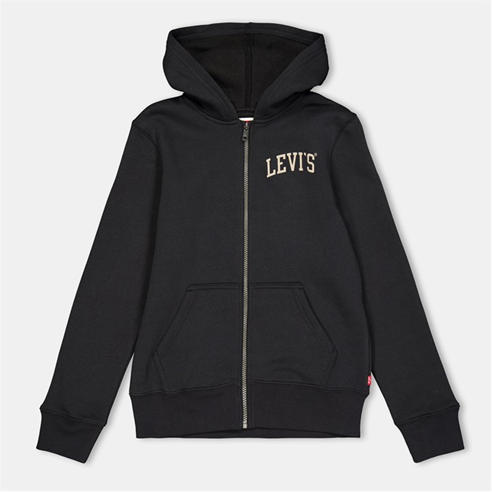 LEVI'S Men Solid Full Sleeves Zip Through Hooded Sweatshirt