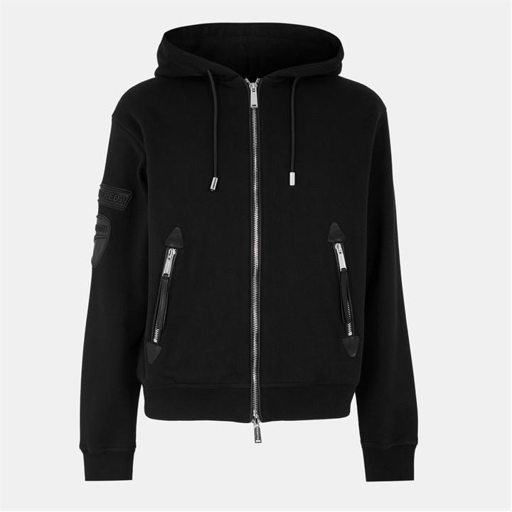 Dsquared2 Men's Black Dsq Ducati Zip Hoodie in Size L, Sports Direct