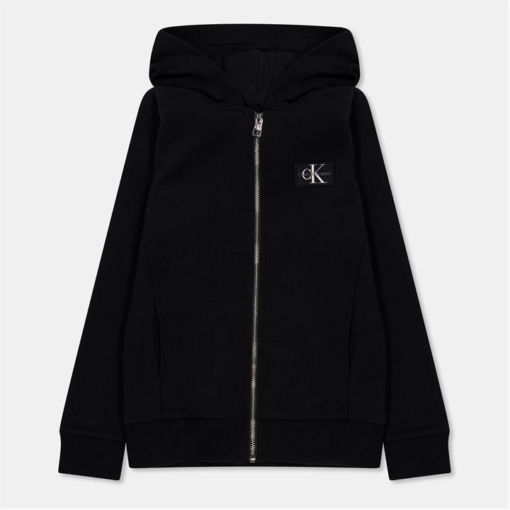 Calvin Klein Jeans Boys Black Kids' Full Zip Hoodie in Size 9 - 10 Years, Sports Direct