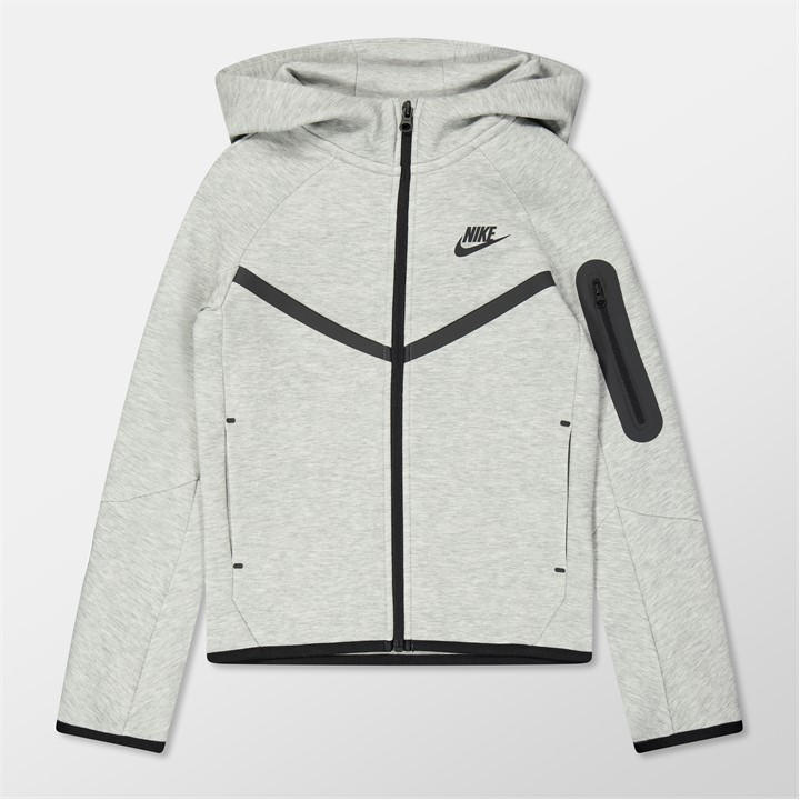 Nike Boys Grey Sportswear Tech Fleece Full-Zip Hoodie Juniors