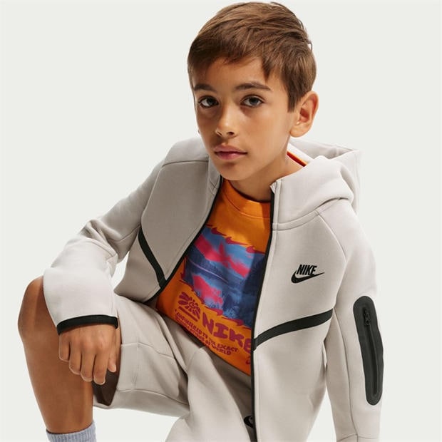 Cream - Nike - Sportswear Tech Fleece Full-Zip Hoodie Juniors