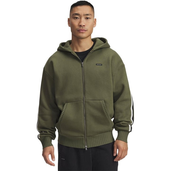 Under Armour Men' Green Ua Icon Heavy Rib Fz in Size S, Sports Direct
