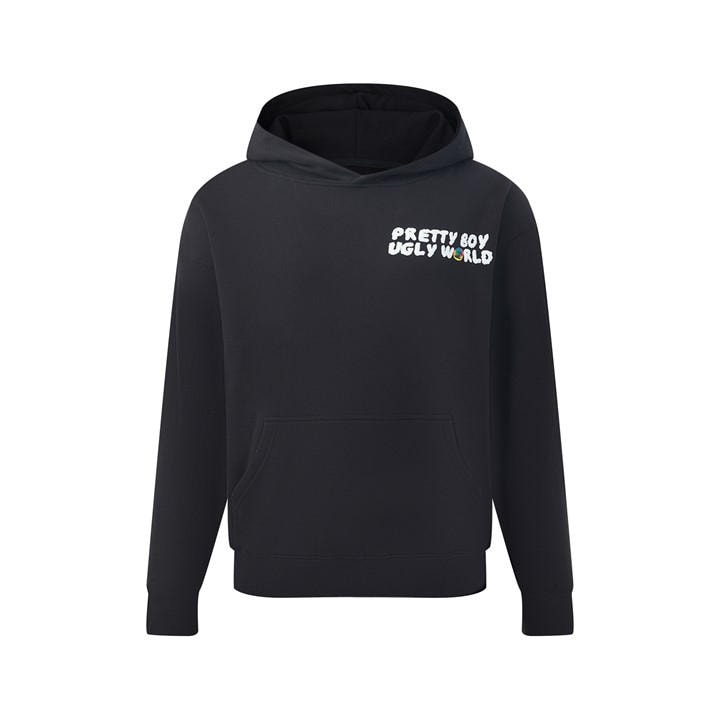 Pretty Boy Ugly World Men' Black The Over The Head Hoodie in Size S, Sports Direct