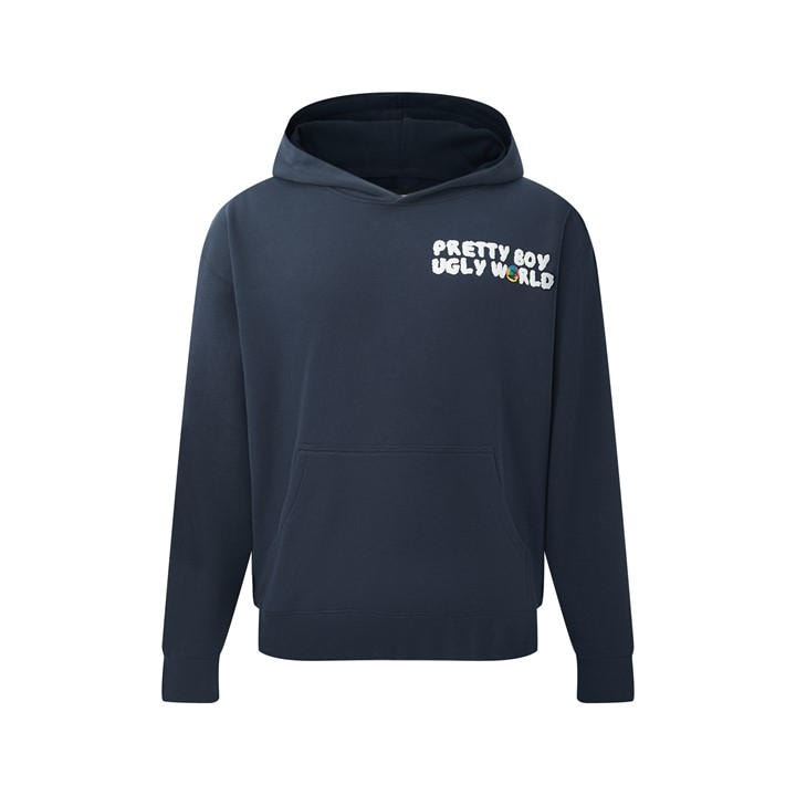 Pretty Boy Ugly World Men's Blue The Over The Head Hoodie in Size L, Sports Direct