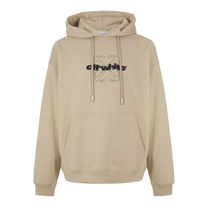 Off White Men's Brown Fortune Arrow Sketch Pull Over Hoodie in Size 2XL, Sports Direct
