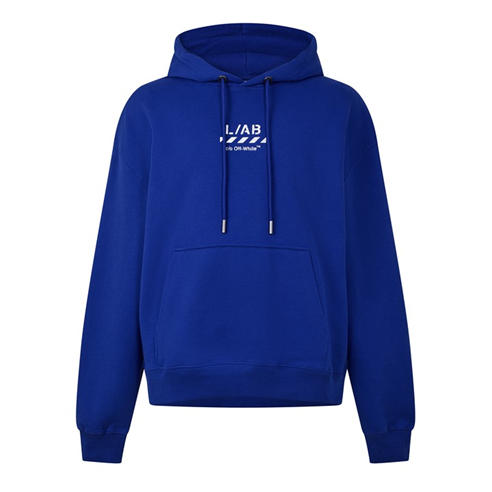 L AB Off White - Men's Off Diag Cotton Over the Head Oversized-Fit Hoodie