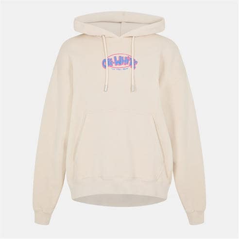 OFF WHITE - Men's Sketch Fleece Relaxed Fit Hoodie