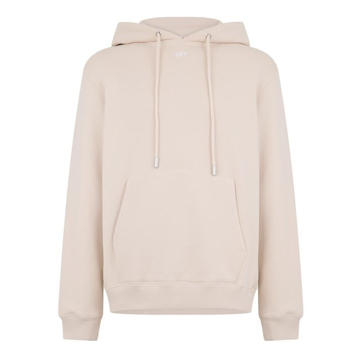 Off White Men's  Brick Arrows Jersey Fleece Long Sleeve Slim Fit Hoodie in Size L, Sports Direct