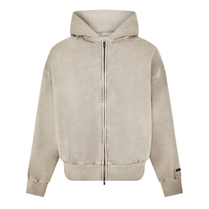 Fear Of God Essentials Men's Grey Zip Hoodie in Size L, Sports Direct