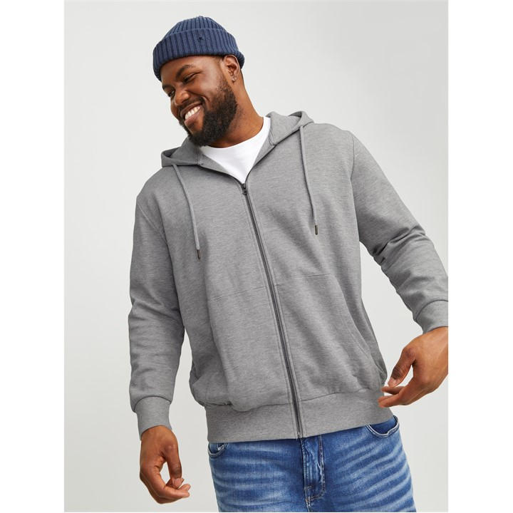 Jack And Jones Men's Grey Zip Sweatshirt Hoodie in Size XXXXXL, Sports Direct