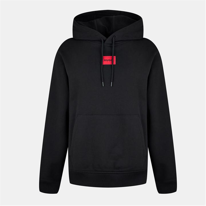 Hugo Men's Black Daratschi Drawstring Hoodie - Contemporary Streetwear Design in Size XL, Sports Direct