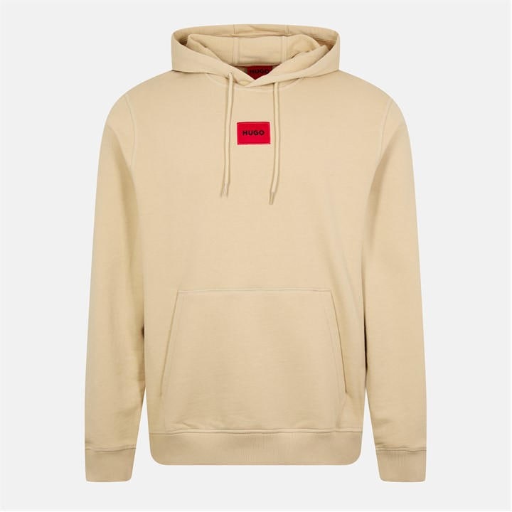 Hugo Men's Beige Daratschi Drawstring Hoodie - Contemporary Streetwear Design in Size M, Sports Direct