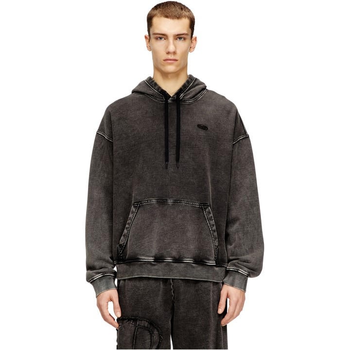Diesel Men's Grey Overhead Hoodie in Size XL, Sports Direct