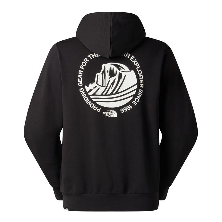 The North Face Men's Black Monte Regular Graphic Hoodie in Size L, Sports Direct