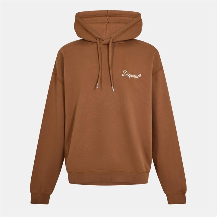 Dsquared2 Men' Brown Dsq Signature Pull Over Hoodie in Size S, Sports Direct