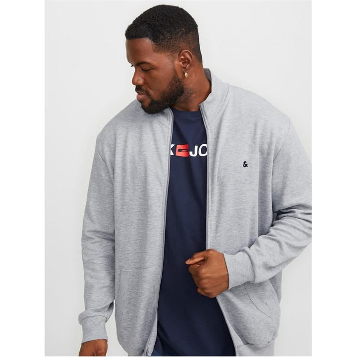Jack And Jones Men's Grey Paulos Zip Hoodie in Size XXXXXL, Sports Direct