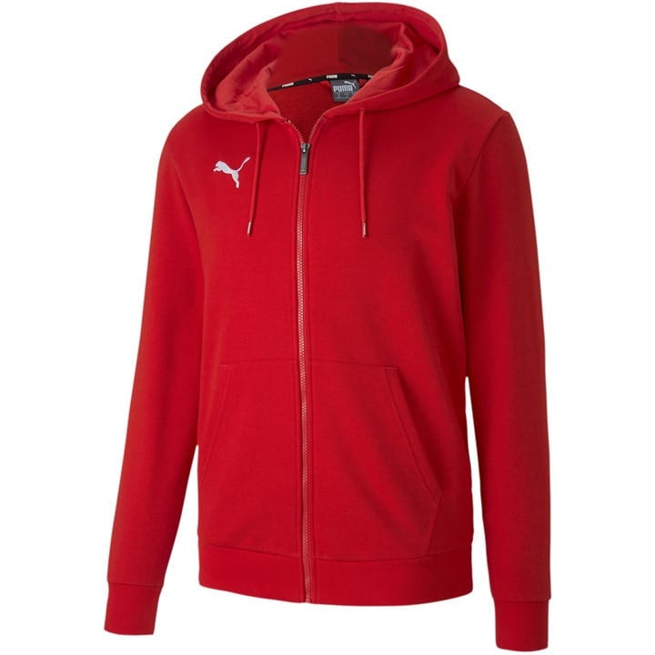 Puma Men' Red Teamgoal 23 Casuals Zip Hoodie in Size S, Sports Direct