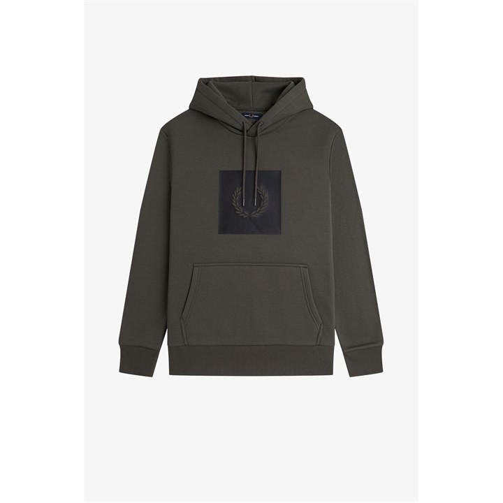 Fred Perry Men's Green Box Graphic Pull Over Hoodie in Size M, Sports Direct