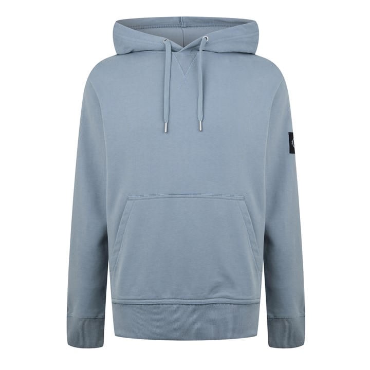 Calvin Klein Jeans Men's Grey Monogram Badge Hoodie in Size 2XL, Sports Direct