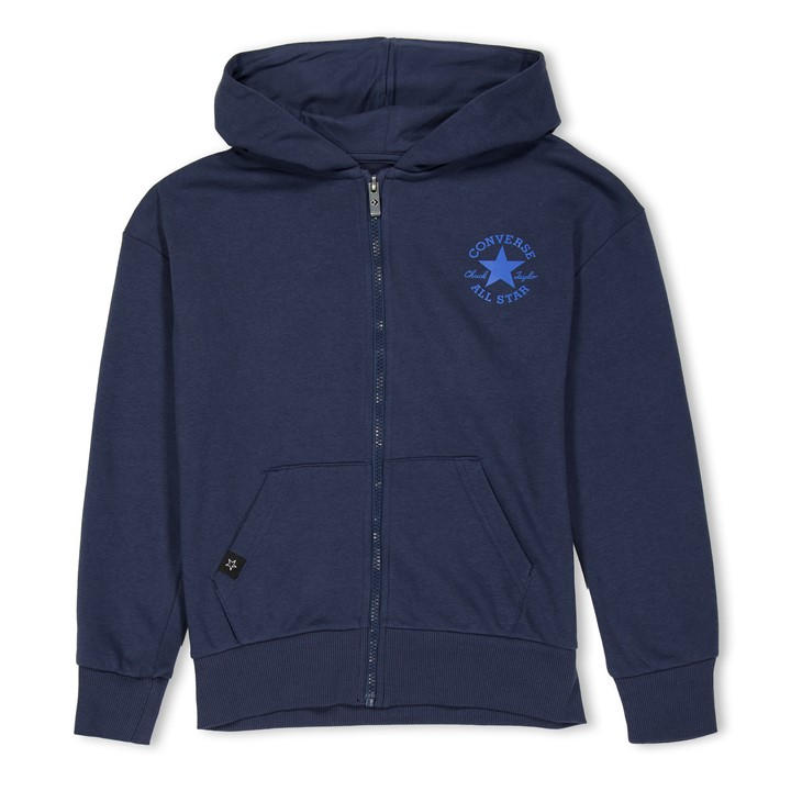 Converse Boys Blue Kids' Full Zip Hoodie in Size 13 - 14 Years, Sports Direct