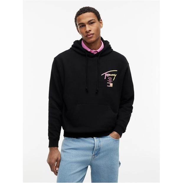 Black - Tommy Jeans - Men's Overhead Hoodie
