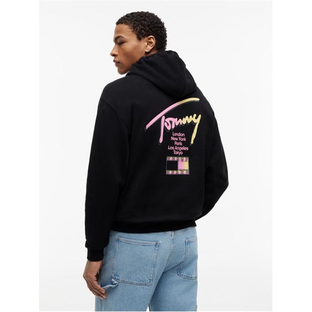 Black - Tommy Jeans - Men's Overhead Hoodie