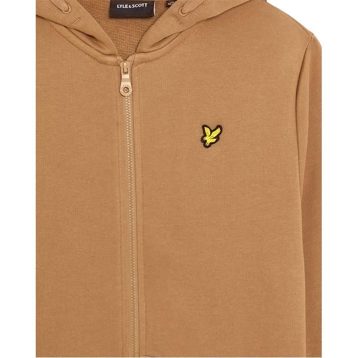 Lyle And Scott Boys Brown Kids' Full Zip Hoodie in Size 7 - 8 Years, Sports Direct
