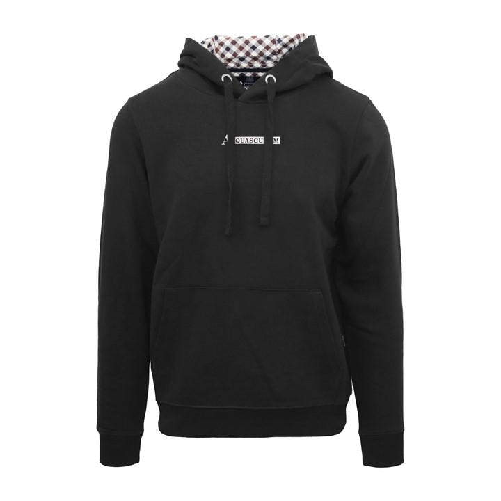 Aquascutum Men' Black Hdy Sweat Pull Over Hoodie in Size S, Sports Direct
