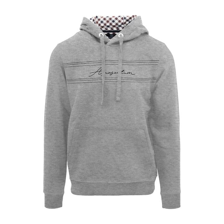Aquascutum Men's Grey Hdy Sweat Pull Over Hoodie in Size L, Sports Direct