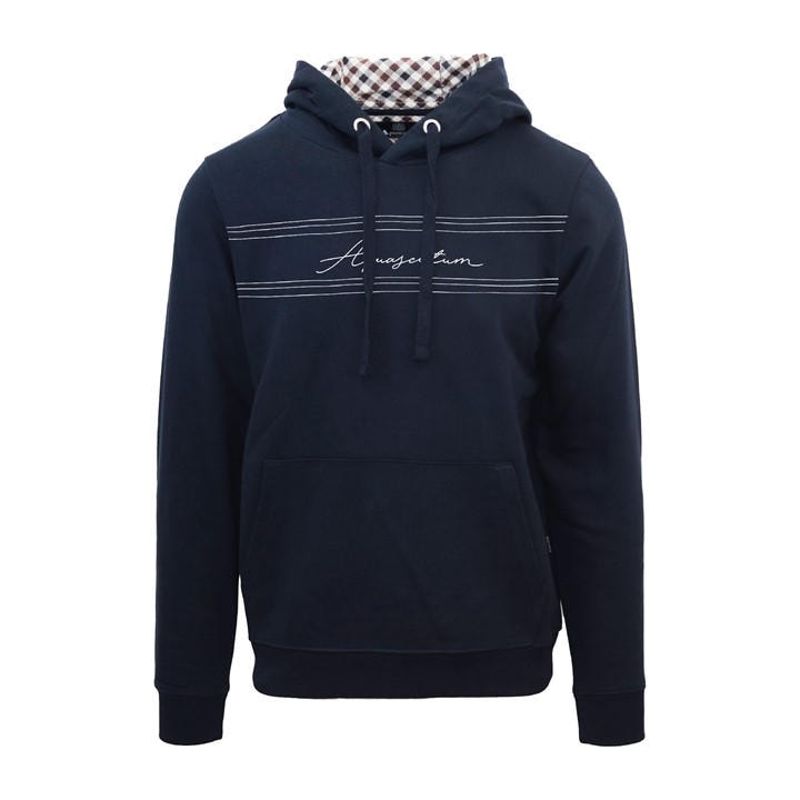 Aquascutum Men's Blue Hdy Sweat Pull Over Hoodie in Size 2XL, Sports Direct