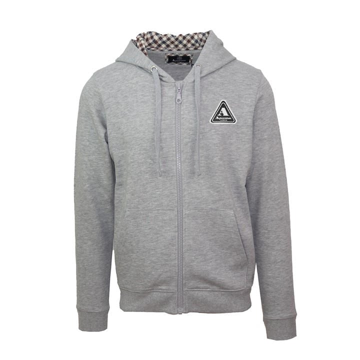 Aquascutum Men's Grey Zip Hoodie in Size M, Sports Direct