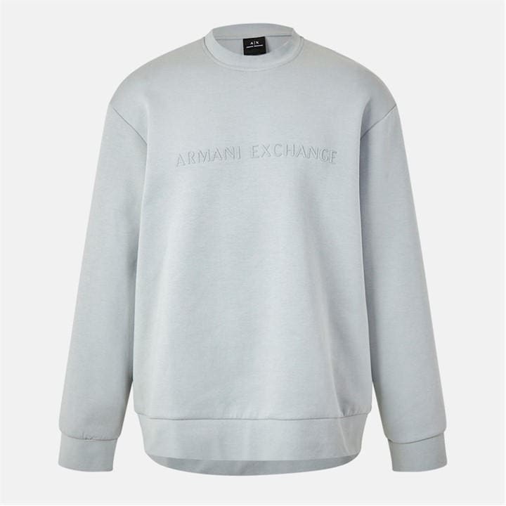 Armani Exchange Men's Green Printed Logo Hoodie in Size L, Sports Direct